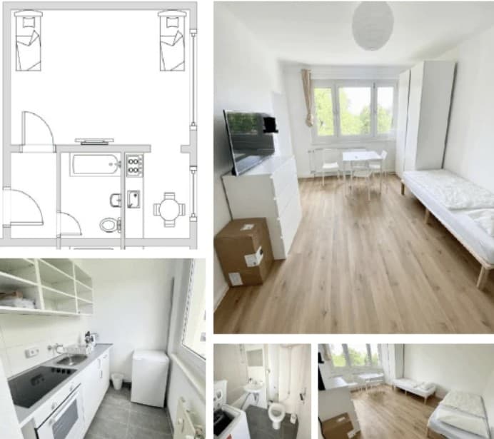 Möblierte 1-Zimmer-Wohnung von Leipzig Living, 28 m²