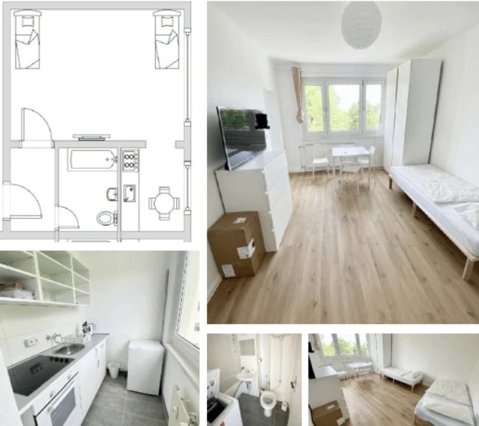 Möblierte 1-Zimmer-Wohnung von Leipzig Living, 28 m²